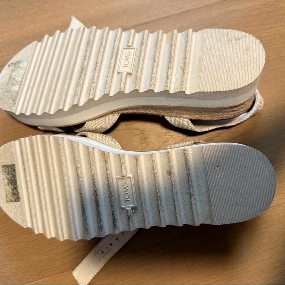 TOMS Diana espadrille Tan and Cream Sandals - Picture 4 of 5
